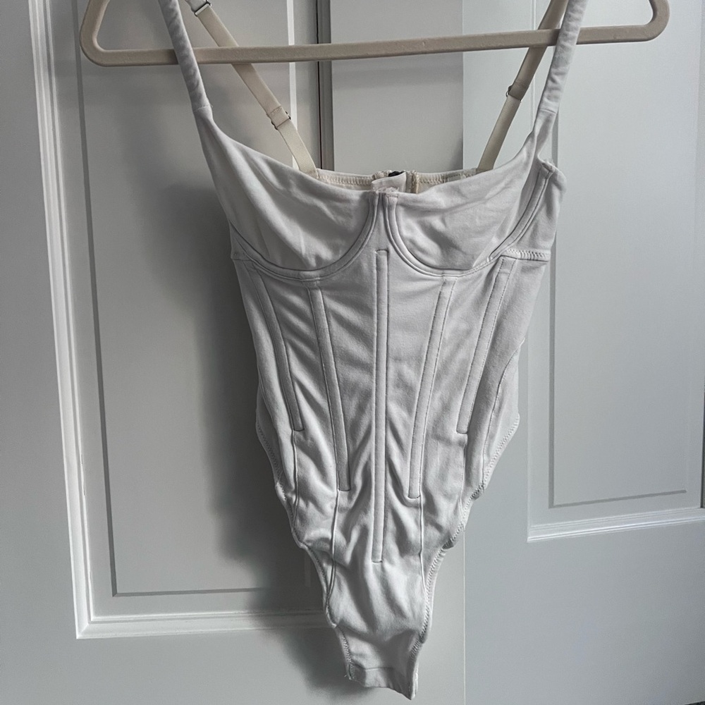 Skims Marble Corset Style Thong Bodysuit XS